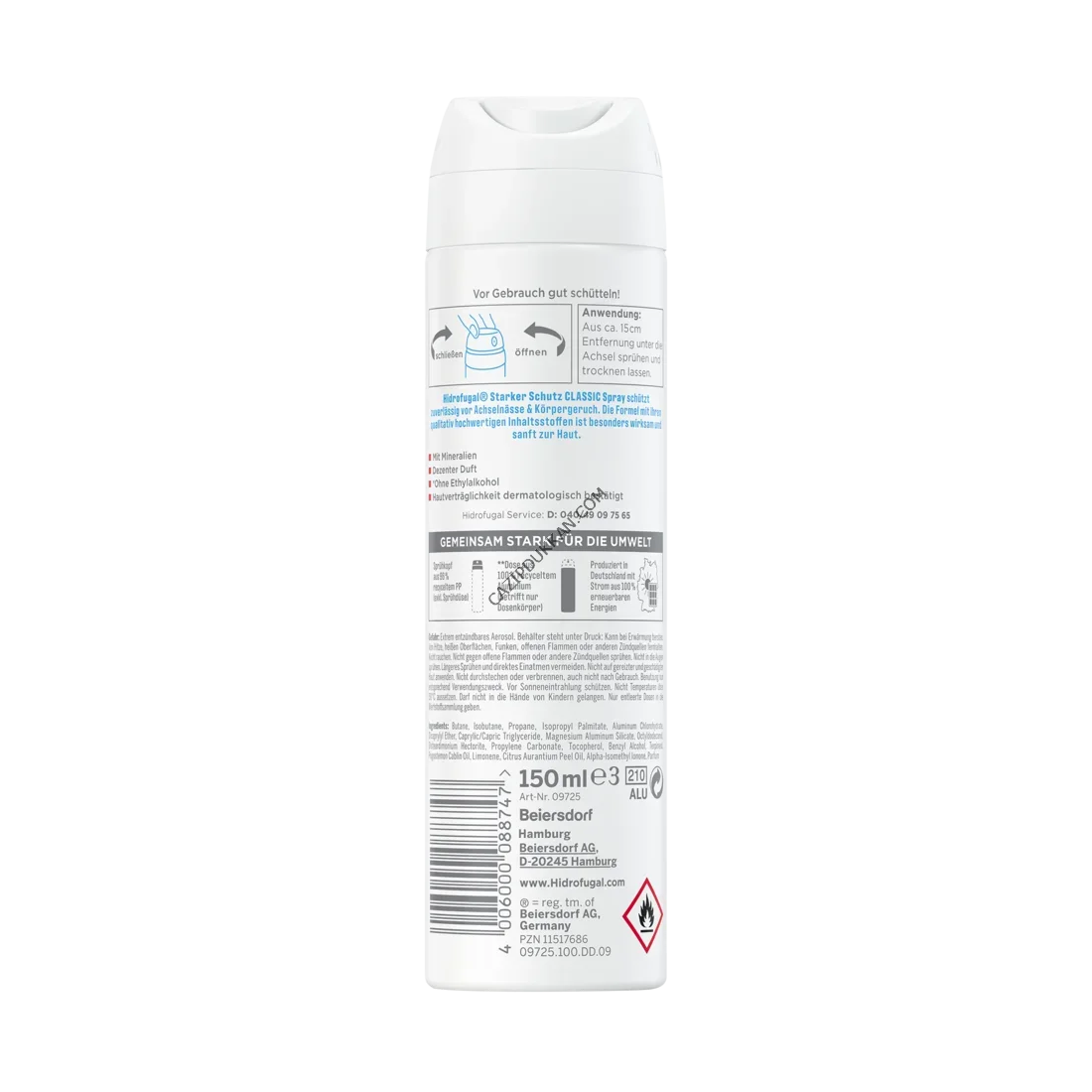 HidroFugal Dusch Frische Ter Önleyici Sprey 50 ml